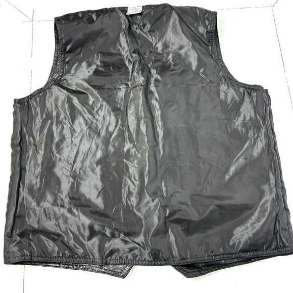 Moto Western 100% Leather Patchwork Vest EUC Vtg Size XXL - Picture 10 of 11